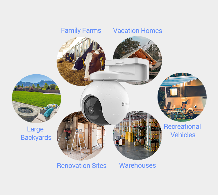EZVIZ EB8 4G KIT - CAMARA DE VIGILANCIA EXTERIOR CON BATERIA 3MP/2K 4G/LTE Y PANEL SOLAR