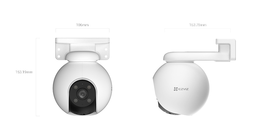 EZVIZ H8 PRO 3K - CAMARA DE VIGILANCIA EXTERIOR CON MOVIMIENTO 3K/5MP WIFI