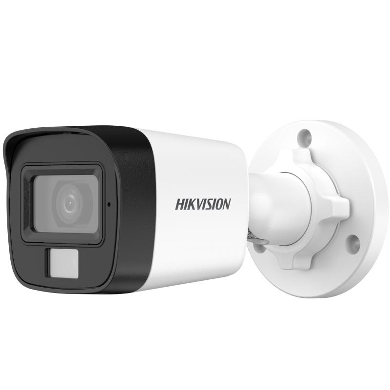 [DS-2CE16D0T-LPFS] Cámara Bala Mini Fija de 2MP con Audio y Luz Híbrida Inteligente